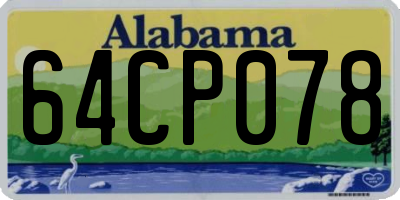 AL license plate 64CP078
