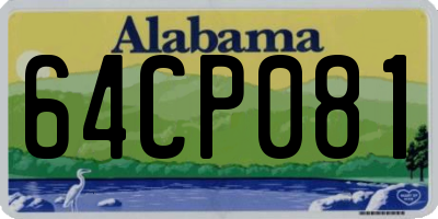 AL license plate 64CP081