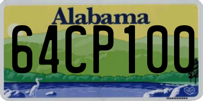AL license plate 64CP100