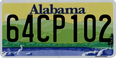 AL license plate 64CP102