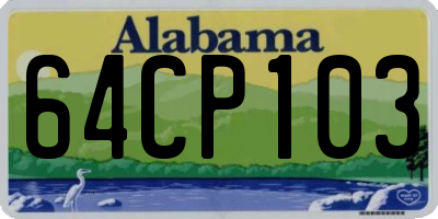 AL license plate 64CP103
