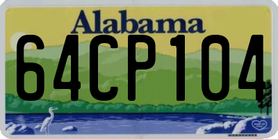 AL license plate 64CP104