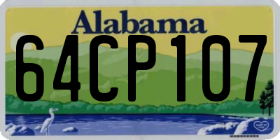 AL license plate 64CP107