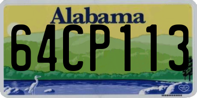 AL license plate 64CP113