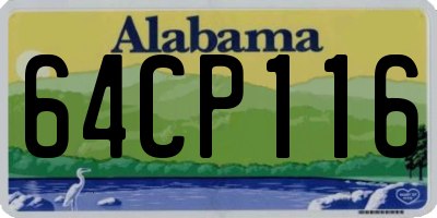 AL license plate 64CP116
