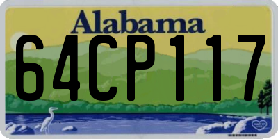 AL license plate 64CP117