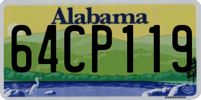 AL license plate 64CP119