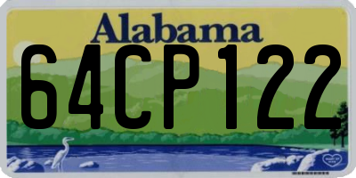 AL license plate 64CP122