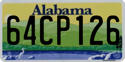AL license plate 64CP126