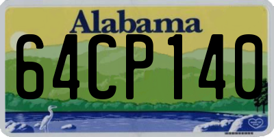 AL license plate 64CP140