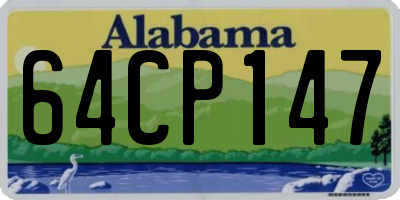 AL license plate 64CP147
