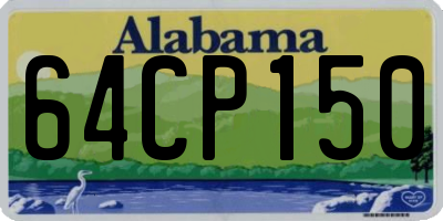 AL license plate 64CP150