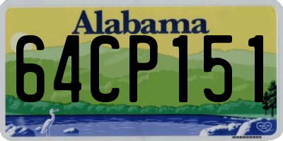 AL license plate 64CP151