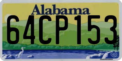 AL license plate 64CP153