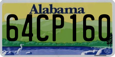 AL license plate 64CP160