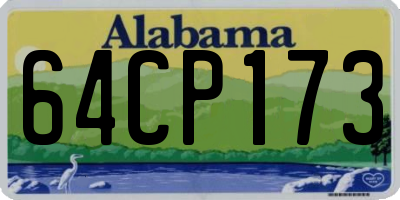 AL license plate 64CP173