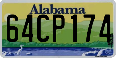 AL license plate 64CP174
