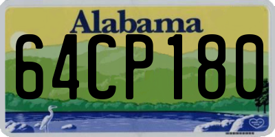 AL license plate 64CP180