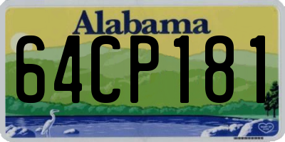 AL license plate 64CP181