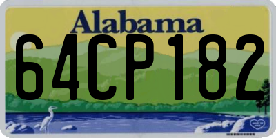 AL license plate 64CP182