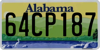 AL license plate 64CP187