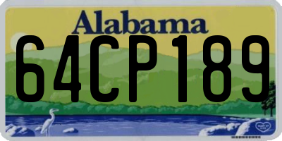 AL license plate 64CP189