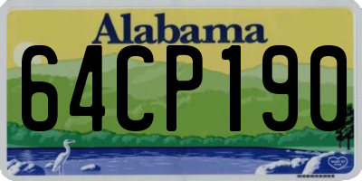 AL license plate 64CP190