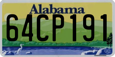 AL license plate 64CP191