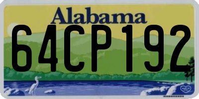 AL license plate 64CP192