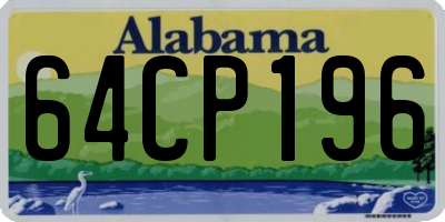 AL license plate 64CP196