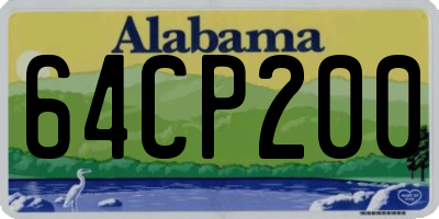 AL license plate 64CP200