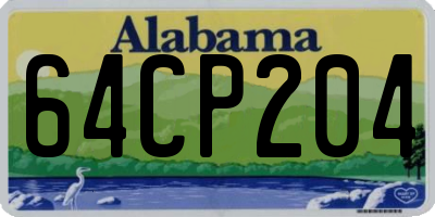 AL license plate 64CP204
