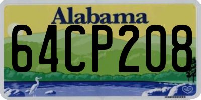 AL license plate 64CP208