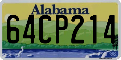 AL license plate 64CP214