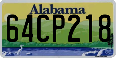 AL license plate 64CP218