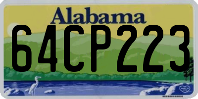 AL license plate 64CP223
