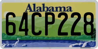 AL license plate 64CP228