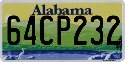 AL license plate 64CP232