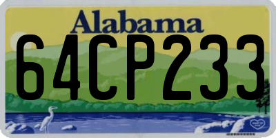 AL license plate 64CP233