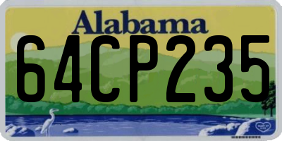AL license plate 64CP235