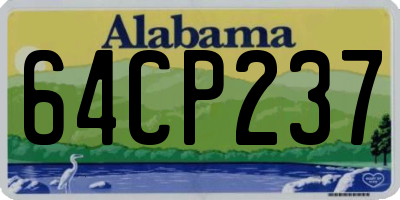 AL license plate 64CP237
