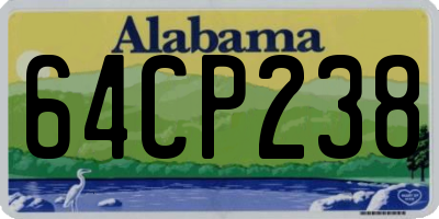 AL license plate 64CP238