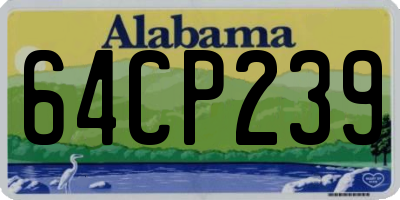 AL license plate 64CP239