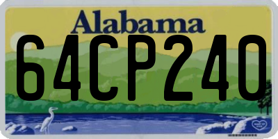 AL license plate 64CP240
