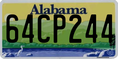 AL license plate 64CP244