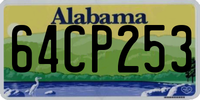 AL license plate 64CP253