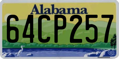 AL license plate 64CP257