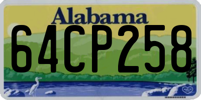 AL license plate 64CP258