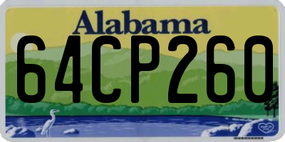 AL license plate 64CP260