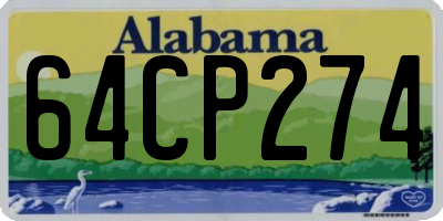 AL license plate 64CP274